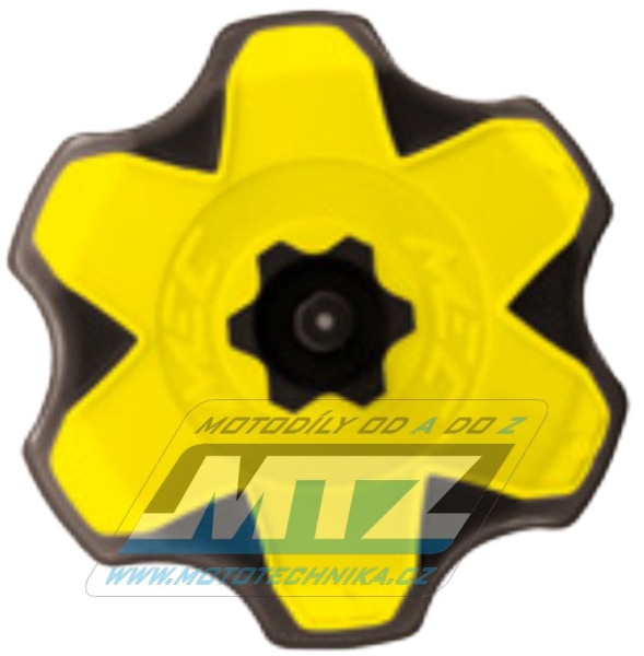 Víčko nádrže MEC žluto-černé Suzuki RM65+85+100+125+250 +RMZ250 +RMZ450 +RMZX 450 + Kawasaki KX125+250