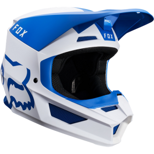 helma FOX V1 Mata Helmet Blue White 2019 XXL