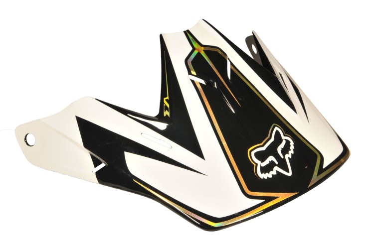 Náhradní kšilt Fox V3 Carbon Helmet Visor Black/White OS