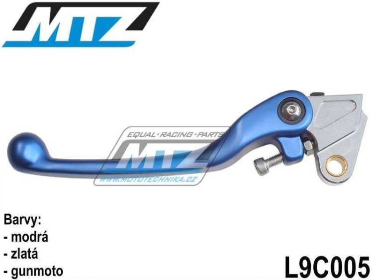 Páčka spojky FLEX Yamaha YZ125+YZ250 + YZF250+YZF426+YZF450 + WRF250+WRF400+WRF426 + Kawasaki KX125+KX250+KXF250 + Suzuki RMZ250 - modrá