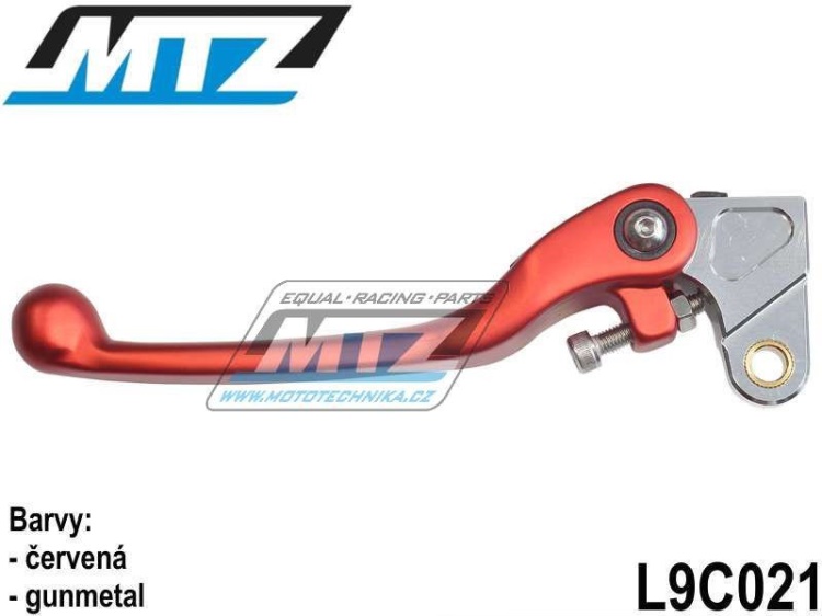 Páčka spojky FLEX (výklopná) - Honda CR125+CR250+CR500 + CRF450R+CRF150R + XR650L+XR650R + AJP PR4+PR5+SPR250 + SWM R125 - barva červená