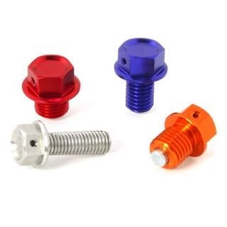 Šroub výpustný magnetický M12x15mm (závit 1,5) - ZETA ZE58-1522 - Honda + Yamaha + Kawasaki - modrý