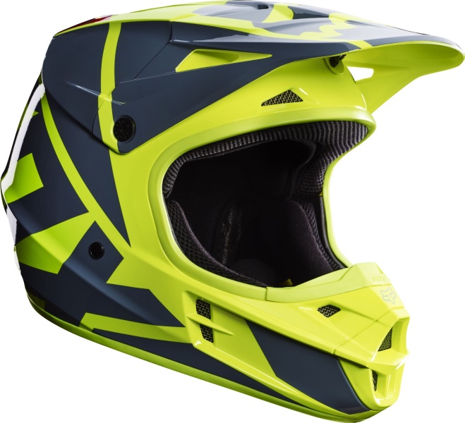 helma FOX V1 Race Helmet žlutá 2017 XXL