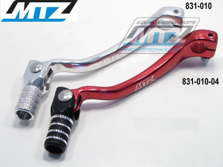 Řadička (řadicí páka) Honda CRF250R / 04-09 + CRF250X / 04-17 - stříbrná