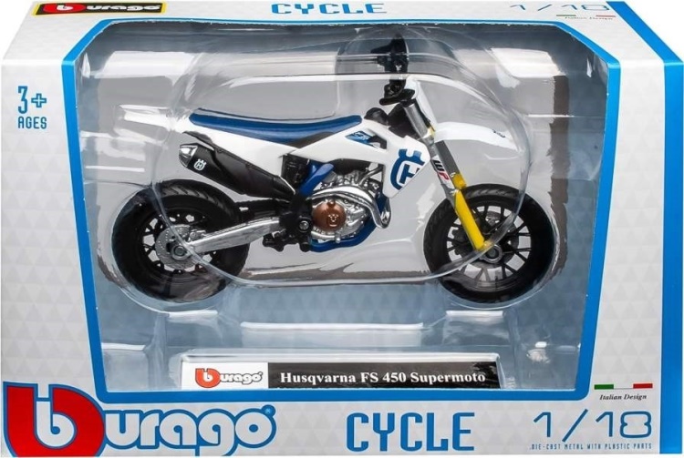 model motocyklu Husqvarna FS450 Supermoto 1:18