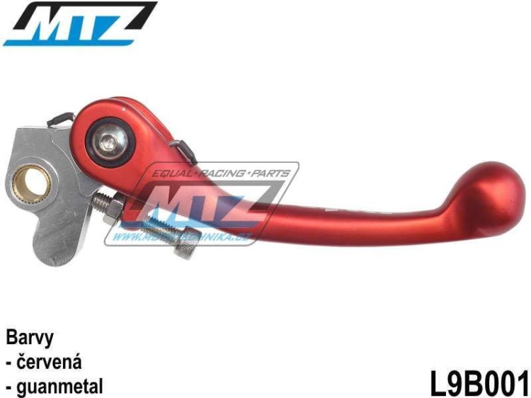 Páčka brzdy FLEX - Honda CR80+CR85+CR125+CR250+CR500 + CRF150R+CRF250R+CRF450R + Beta RR + Gas-Gas EC+MC+ECF + Suzuki RM80+RM85+RM125+RM250 + TM MX+EN+MXF+ENF + AJP PR4+PR5+PR7 - barva gunmetal