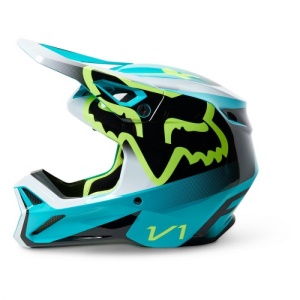 helma Fox Racing Kids V1 Leed Teal 2023