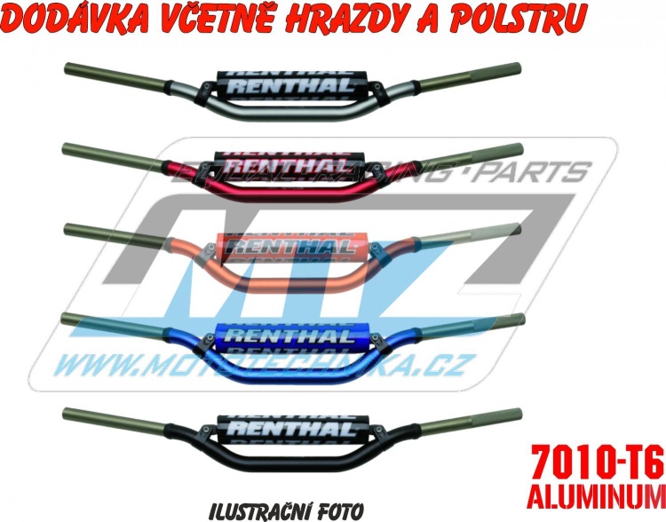 Řidítka Renthal 99401 TwinWall (1 1/8” = 28,6 mm) - oranžové