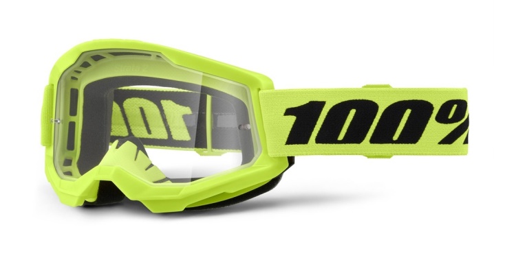 brýle dětské 100% Strata neon žluté,  čiré sklo 