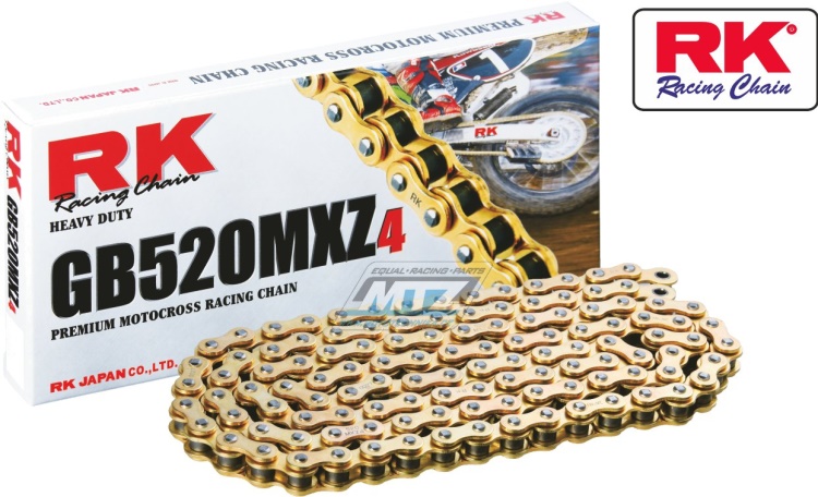 Řetěz RK 520 MXZ5 (118čl) - netěsněný/ bezkroužkový (zlatý)