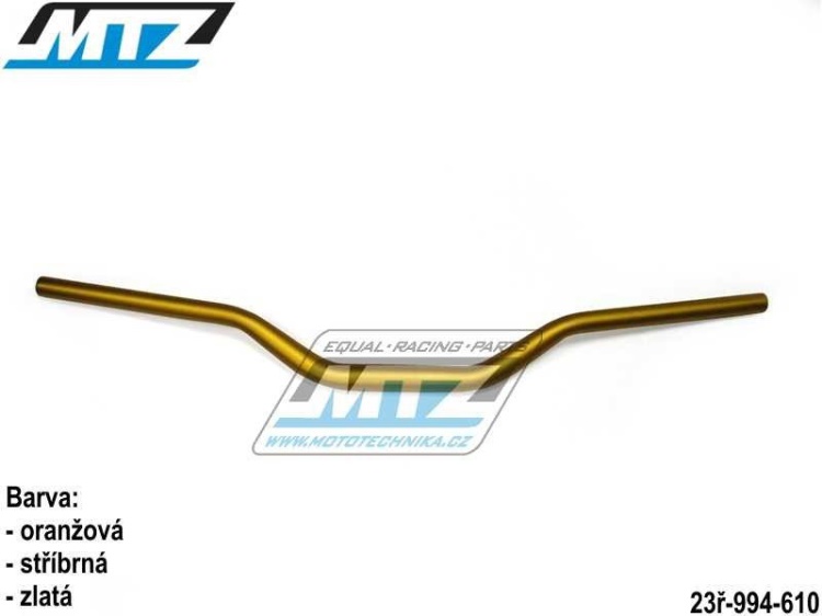 Řidítka Fatbar bez hrazdy (průměr 28,6mm) MTZ - stříbrné