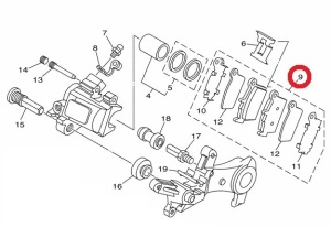 brzdové obložení zadní originál YAMAHA YZ450F 03-18