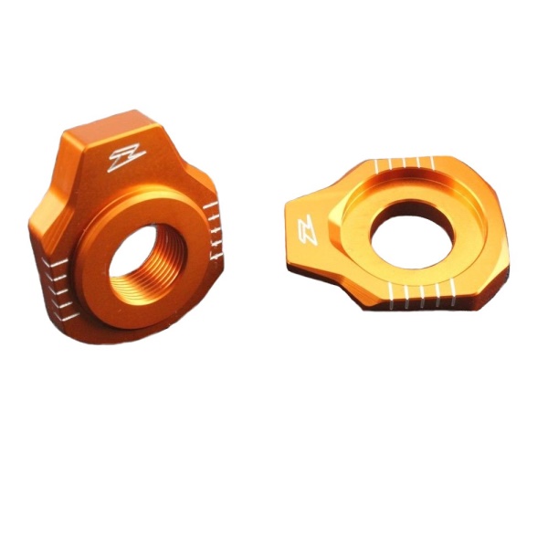 Dorazy osy zadního kola ZETA ZE93-5427 - KTM 85SX / 03-14 + SX+SXF / 03-12 + EXC+EXCF / 00-23 + Husaberg FE+FC+FS+TE / 04-13 + Husqvarna FE+FC+TE+TC - oranž