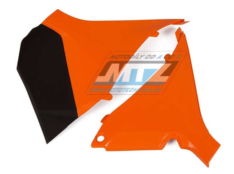 Kryty air-boxu KTM 125SX+150SX+250SX / 12 + 250SXF+350SXF+450SXF / 11-12 - barva černo-oranžová