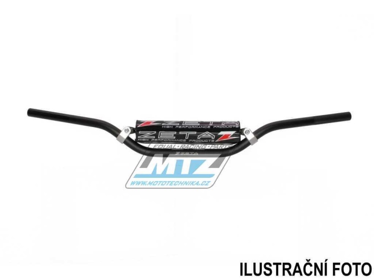 Řídítka ZETA CX MX-123 (7/8” = 22mm) s polstrem - ZETA ZE09-1231 - Honda+Kawasaki - černé