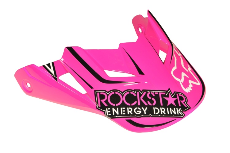 Náhradní kšilt Fox V1 Rockstar Helmet Visor Blk/Pink XL/2XL