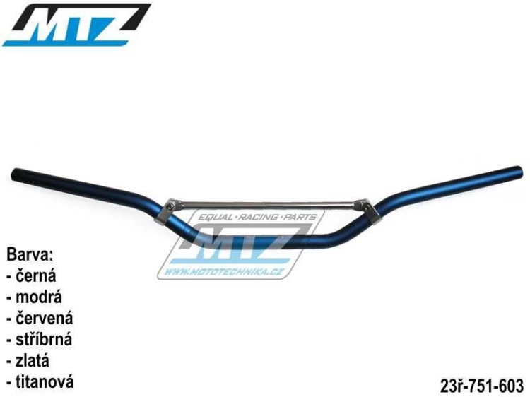 Řidítka s hrazdou (průměr 22mm) MTZ - modré