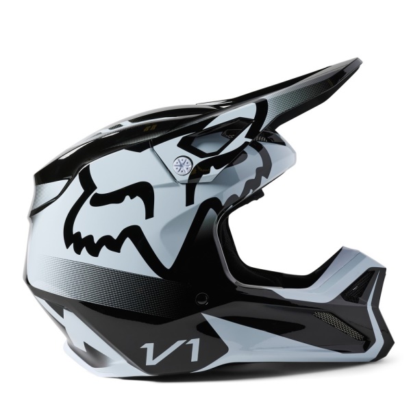 přilba Fox V1 Leed Helmet Dot/Ece Black/White 