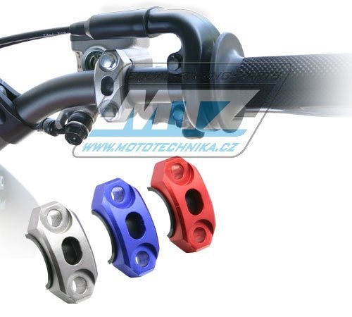 Klema brzdové pumpy + klema spojkové pumpy + klema objímky ZETA Rotating Bar Clamp - univerzální otočná - ZETA ZE40-9111 - titanová