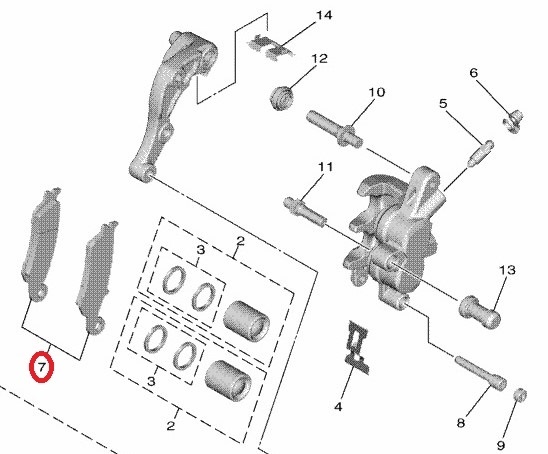 brzdové destičky přední originál YAMAHA 