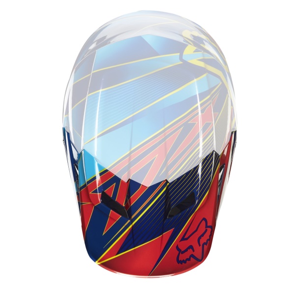 Náhradní kšilt Fox 2014 V1 Radeon Helmet Visor Blue 2XS/S