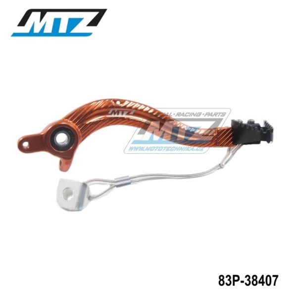 Pedál brzdy KTM 400EXC+450EXC+530EXC / 08-11 + 450SXF+505SXF / 08-10 + 125EXC+200EXC / 15-16 + 250EXC+300EXC / 16 + 450SMR / 08-10 - oranžový