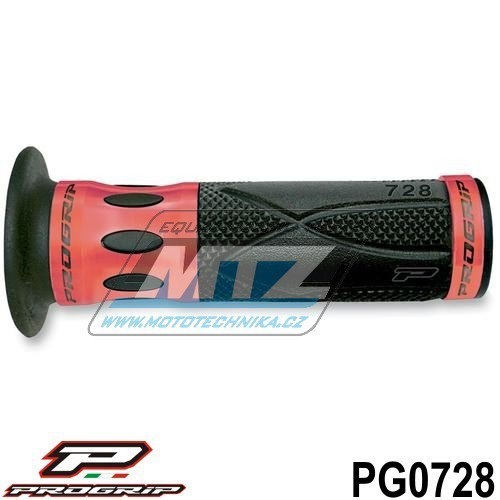 Rukojeti/Gripy Progrip 728 - s červenými hliníkovými kroužky