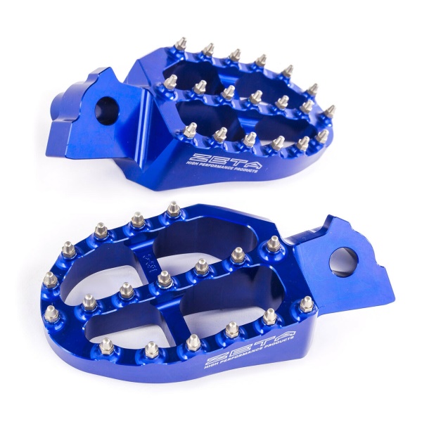 Stupačky ZETA Racing Alu - Yamaha YZ65+YZ85  + YZ125  + YZ250 + YZF250+YZG450+YZF250X+YZF450X + YZ125X+YZ250X  + WRF250+WRF450  + Gas-Gas+TM - modré