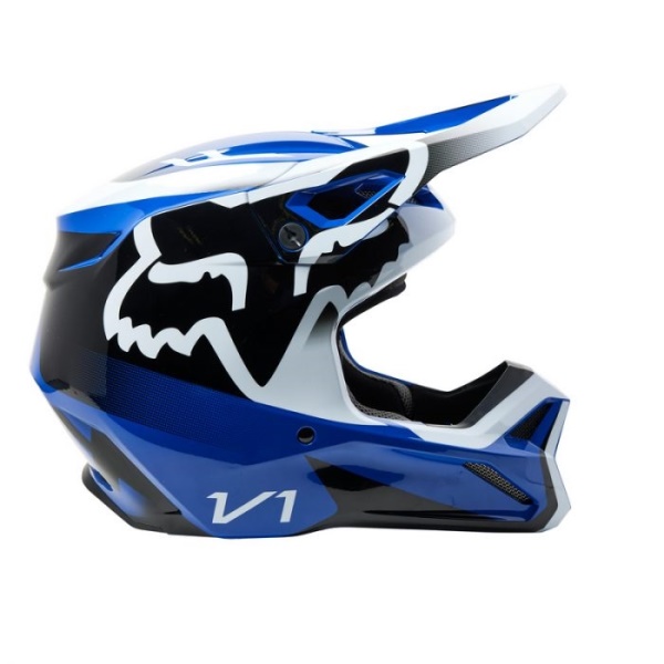 přilba Fox V1 Leed Helmet Dot/Ece Blue/White 