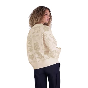 mikina Fox Women's Circa 74 Oversized Sweatshirt White Beige