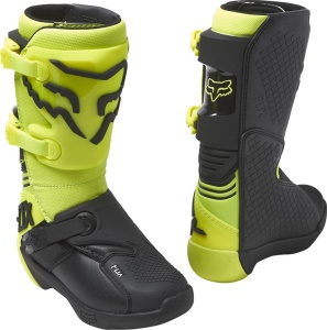 boty dětské  Fox Youth Comp Buckle Boots Yellow Fluo