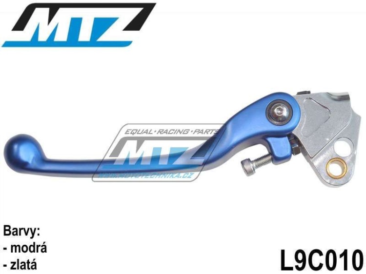Páčka spojky FLEX (výklopná) - Yamaha WRF250+WRF450 / 03-22 +YZF250X / 15-19 +YZF450X / 16-18 + Kawasaki KLX140 / 08-11 +KLX450R / 08-20 - modrá barva