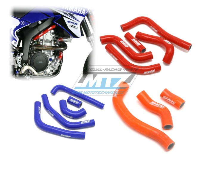 Hadice chladiče DRC RADIATOR HOSE KIT - DRC D47-01-473 - Suzuki RMZ250 / 13-18 - červené (sada 6ks)