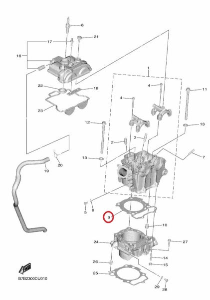 těsnění hlava válce originál YAMAHA YZ250F