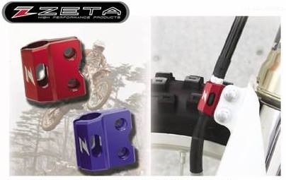 Držák přední brzdový hadice ZETA YAMAHA YZ125/250 05-08 modrý