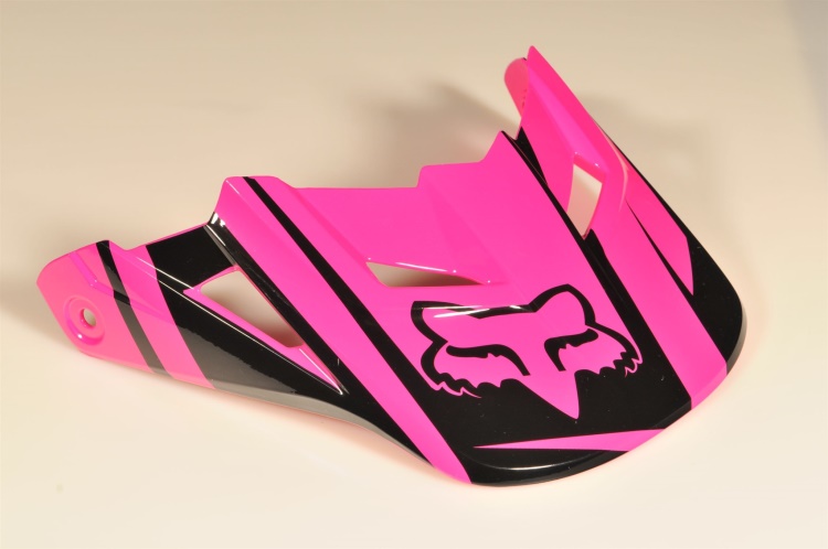 Náhradní kšilt Fox V1 Costa Helmet Visor Blk/Pink 2XS/S
