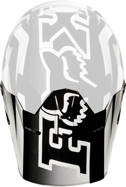 Náhradní kšilt Fox Mx15 Yth V1 Hlmt Vsr-Imperial Black/White NS