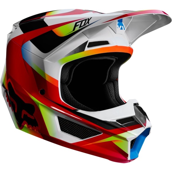 helma FOX V1 Motif Helmet Red/White 2019 dětská S