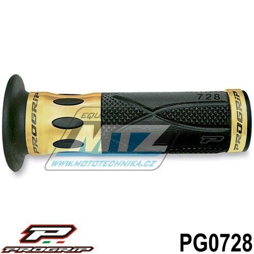 Rukojeti/Gripy Progrip 728 - se zlatými hliníkovými kroužky