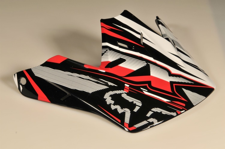 Náhradní kšilt Fox V3 Speed Helmet Visor Red OS