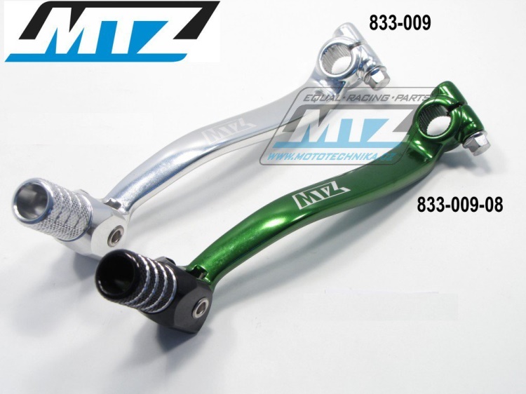 Řadička (řadicí páka) Kawasaki KXF250+KX250 / 09-24 + KX250X - stříbrná