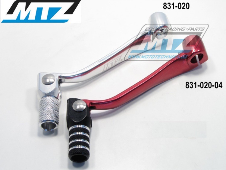 Řadička (řadicí páka) Honda CRF150R / 07-22 + Kawasaki KLX230 / 20-22 - stříbrná