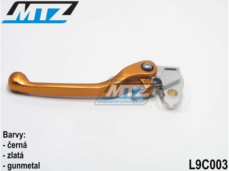 Páčka spojky FLEX (výklopná) Kawasaki KX65+KX80+KX85 + KX125+KX250+KX500 + KXF250 + Suzuki RMZ250+RMZ450+RMX450Z - barva gunmetal
