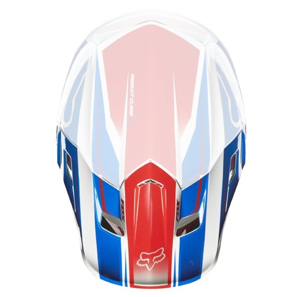 Náhradní kšilt Fox 2014 V2 Race Helmet Visor White/Red/Blue OS