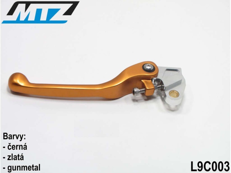 Páčka spojky FLEX (výklopná) - Kawasaki KX65+KX80+KX85 + KX125+KX250+KX500 + KXF250 + Suzuki RMZ250+RMZ450+RMX450Z - barva černá