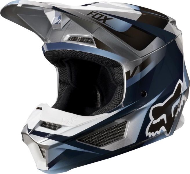 helma FOX V1 Motif Helmet Blue Grey dětská S