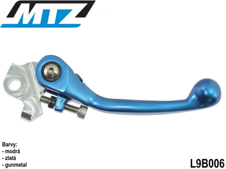 Páčka brzdy FLEX - Yamaha YZ125+YZ250 / 08-25 + YZF250+YZF450 / 07-25 + WRF250+WRF450 + Kawasaki KXF250+KXF450 - modrá