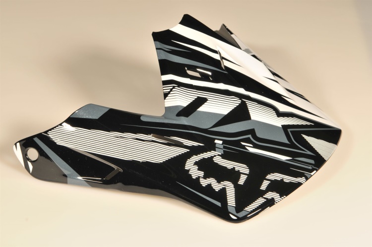 Náhradní kšilt Fox V3 Speed Helmet Visor Black/White OS