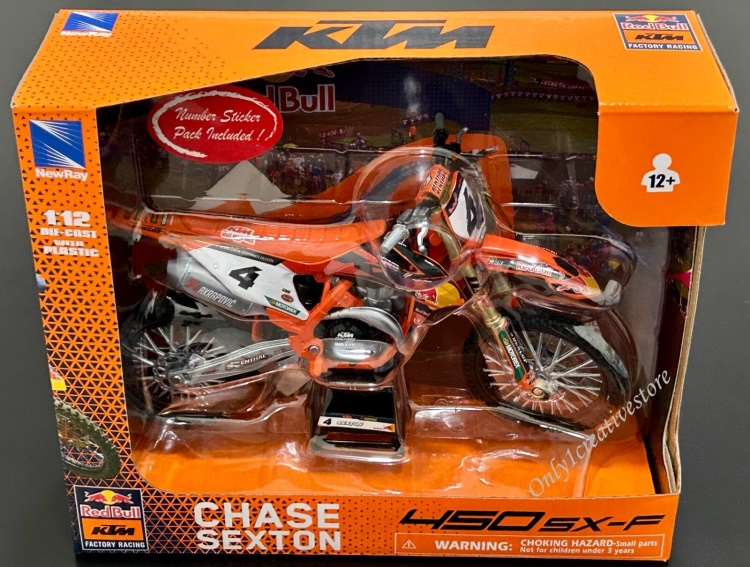 model motocyklu KTM 450 SX-F Replica RED BULL KTM Chase Sexton 1:12