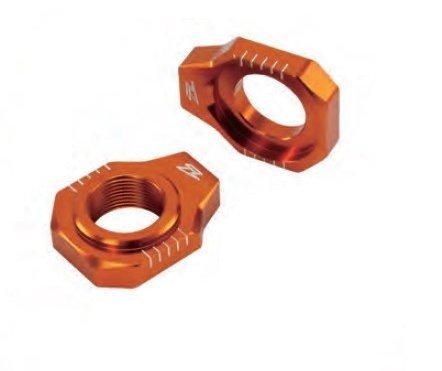 Dorazy osy zadního kola ZETA ZE93-5417 - KTM 125SX+150SX+250SX + 250SXF+350SXF+450SXF / 13-22 + KTM XC+XCF + Husqvarna+Gas-Gas - oranžové
